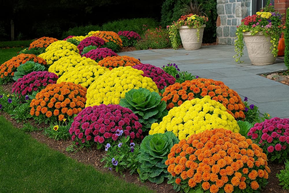 Клумба з багаторічними квітами