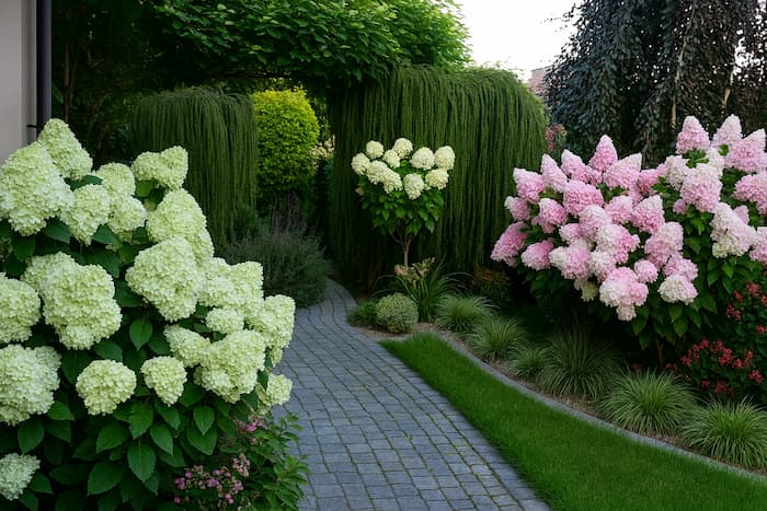 Цвітучі кущі в саду